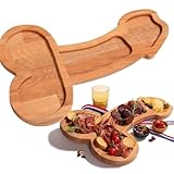 PANYI Holzteller Fun Geschirr Unikat Massivholz Deliteller, Appetitlicher Delikatessenteller Holzgeschirr, KüChe Wein Fleisch- Und KäSeteller Neuheit Form Holzteller Dekoteller Snackteller