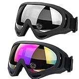 JTENG Motorrad Goggle Motocross skibrille Sportbrille Wind...