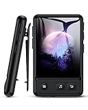 AGPTEK MP3 Player Bluetooth 5.3, 32GB, Touchscreen, Sport 2,4 Zoll TFT Farbbildschirm, unterstützt bis 128GB TF Karte, Player mit Clip, eingebaut Lautsprecher, FM Radio, E-Book, HiFi Sound, Schwarz