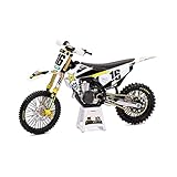 New Ray - Motorrad Cross Husqvarna FC 450 2020 Team Zach Osborne Nr. 16 – Fahrzeug-Reproduktion, Miniatur-Leiter für Kinder