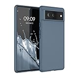 kwmobile Hülle kompatibel mit Google Pixel 6 Hülle - weiches TPU Silikon Case - Cover geeignet für kabelloses Laden - Dunkler Schiefer