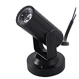 HTDRE 4 LED-Punktstrahler, LED-Bühnenscheinwerfer mit Einzelstativ, für Heim-, DJ-, Disco-, Hochzeits- und Tanzpartybeleuchtung mit Spiegelkugel, Weiß