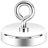 Neosmuk Magnet Stark, 140kg Groß Sehr Starker Magnet, Super Neodym Großer Magnet,Hochleistungsmagnet Ideal für Magnet Fischen.