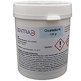 Centra24 Oxalsäure, 125g, 99,6%, Kleesäure, Oxalsäure-Dihydrat, Holzreiniger, Pulver, Reiniger, Rostflecken, Marmor polieren, Bleichmittel, Verdampfer