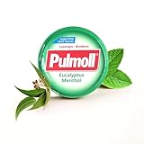 5 x 45g PULMOLL Eucalyptus + Menthol (Sugar Free) with Gift from Dekond