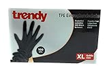 MC-Trend 1000 Stück TPE Einweg Handschuhe Schwarz Einmalhandschuhe puderfrei Latexfrei in Spenderbox (XL)