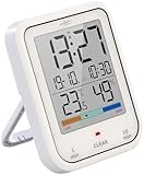 infactory Baduhr: Digitale Badezimmer- und Duschuhr mit Thermo-/Hygrometer, IP65 (Wand Uhr, Uhr mit Saugnapf, wasserdicht)