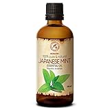 Japanisches Minzöl 100 ml - Mentha Arvensis - Reines & Natürliche Minz Ätherisch Öl - Aromatherapie - Aroma Diffuser - Duftlampe - Raumduft - Kosmetik - Schönheit von Haar und Körper