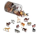 Terra 60-teilig Tierfiguren Sammlung Wildtiere Spielzeug Set...