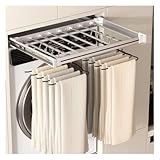 Verstellbares Hosenregal, platzsparende Aufbewahrung für Jeans, Hosen und Krawatten, maximale Traglast 40 kg, passend für 85120 cm Kleiderschrank, ideal für die Organisation von Schränken