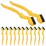 GLEAVI 30 Kleiner Nylon Reinigungsbürsten Kompakte Fugenbürste mit Nylonborsten Vielseitige Herd und Grillbürste für Küche Bad und Industrie