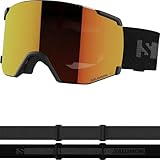 Salomon S/view Unisex-Brille Ski Snowboarden, Erweitertes Sichtfeld, Sehschärfe und Blendungsreduzierung und kein Beschlagen mehr, Schwarz, Einheitsgröße