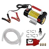 Trintion 12V 175W Dieselpumpe Dieselförderung Elektrische Ölpumpe 45L min 3600 l/h Mit Kraftstoffdüse flexiblem Messing Rückschlagventil Schellen