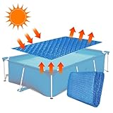 300x200cm Pool Solarabdeckplane Solar-Poolabdeckung Rechteckige Solarplane für Pools Solarfolie Wärmeplane zuschneidbar, Poolheizung Poolsolarplane für Wassererwärmung