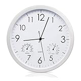 PORFOYO Gartenuhr Wetterfest Outdoor, Outdoor Gartenuhr, 12 Zoll Wanduhr Wetterfest, Uhren
