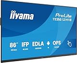 iiyama Prolite TE8612MIS-B4AG 217,4cm 86' IPS DLED Large Format Display 4K UHD 40 Touchpunkte PureTouch-IR VGA HDMI DP USB-C USB3.2 RS-232c RJ45 HDMI-Out 7H OPS WiFi Android 14 OS iiControl AntiGlare