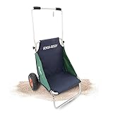 ECKLA Beach Rolly klappbar | Strand-Trolley und Sitz | Strandwagen mit extra großen Luftreifen | Transportwagen für Badeutensilien | Faltstuhl zum Relaxen