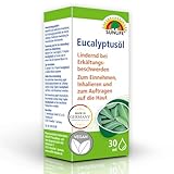 SUNLIFE Eukalyptusöl 30 ml - Ätherisches Öl zum Einnehmen, Inhalieren & Einreiben - Wirkstoff 100% Eukalyptus Öl - Eukalyptus Erkältungsöl - Reines Eukalyptusöl - Eucalyptus Oil