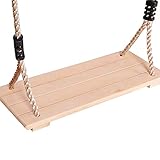 Holzschaukel – Baumschaukel aus Holz | Schaukelsitz aus Holz mit verstellbarem Seil | Hängeschaukel aus Holz mit einer Tragkraft von 330 lb, Holzschaukel für