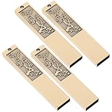 LALAFINA 4 Stück USB Disk Schutzhülle mit Chinesischem Pflaumenblüten Design Robuste USB Stick Hülle Glatte Oberfläche Langlebiger Schutz für USB Flash Laufwerke Eleganter Schutz und