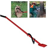 UISEBRT 130cm Fällheber aus hochfestem Stahl mit Wendehaken & rutschfestem Gummigriff – Stammwender für Baumfällen, max. Belastung 250kg – Handhebehaken Wendehilfe