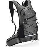 buffup®fahrradrucksack wasserdicht,trinkrucksack Fahrrad,wanderrucksack klein,MTB Rucksack,15L(grau)