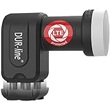 DUR-line +Ultra Quattro LNB - nur für Multischalter schwarz - mit LTE-Filter [ Test SEHR GUT *] digital mit Wetterschutz, Full HD, 4K,Premium-Qualität