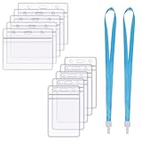 Ausweishülle mit Band Set, 10 Stück Schülerausweis Hülle, Personalausweis & Kreditkarten Schutzhülle, Ausweishülle für Pässe Access Cards Student IDs