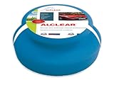 ALCLEAR 5713050M Auto Profi Handpolierschwamm 130x50 mm mit umlaufender Griffleiste für Wachse, Auto Polituren, Kfz Lackreiniger, Politur Set, statt Poliermaschine, Farbe blau