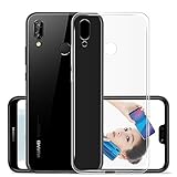 NEW'C Hülle für Huawei P20 Lite, [Ultra transparent Silikon Gel TPU Soft] Cover Case Schutzhülle Kratzfeste mit Schock Absorption und Anti Scratch kompatibel Huawei P20 Lite