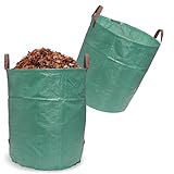 Hausfelder Gartensäcke Laubsäcke Set, 2 x 272 L. Gartenabfallsack stabil - Säcke für Gartenabfälle und Rasenschnitt, Grünschnittsäcke faltbar, groß, robust (2 x 272 L.)