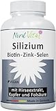 Hochdosiertes Silizium aus Bambus-Extrakt (850 mg), Hirse-Extrakt, Biotin, Zink, Selen, Kupfer, und Folsäure - organisches Silicium mit hoher Bioverfügbarkeit -120 Kapseln -Vegan - deutsche Produktion