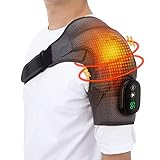 Schulter-Heizkissen, tragbar, kabellos, Massagegerät für die Schultern, mit 3 Vibrationstemperatureinstellungen, für Männer und Frauen