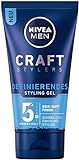 Nivea Men Craft Stylers Definierendes Styling Gel, Haargel mit Semi-matt Finish, schnelles und einfaches Haarstyling mit starkem Halt, 1er-Pack (1 x 150 ml)