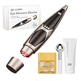 INIA Augenmassagegerät gegen Augenringe & Tränensäcke, EMS Gesichtsmassagegerät mit Rotlicht & Wärme, Anti-Aging Face Massager zur hautstraffung, Schwellungen & Fältchen entfernen–Tragbar, 3 Modi