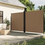 LLEZKBR Home & Garden Item - Ausziehbare Seitenmarkise Taupe 220x1200 cm