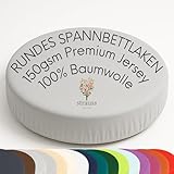 Strauss Home® Rundes Spannbetttuch Premium Jersey 100%...