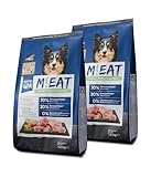 NutriQM® Meat Adult Hundefutter trocken, getreidefrei – mit Tierwohl-Siegel (ITW) – Premium Futter für ausgewachsene Hunde – 2 x 12 kg – hoher Fleischanteil, Bester Geschmack – Made in Germany