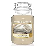 Yankee Candle Duftkerze im Glas (groß) | Warm Cashmere | Kerze mit langer Brenndauer bis zu 150 Stunden | Perfekte Geschenke für Frauen