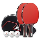 JOOLA Tischtennis Set Duo PRO 2 Tischtennisschläger + 3...