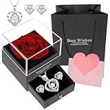 SUPRBIRD Ewige Rose: Konservierte Echte Blume, Haltbare Handgefertigte Rosen, Infinity Rosenbox, für Weihnachtsfeiertag Valentinstag Jahrestag Heirat Ehefrau Oma