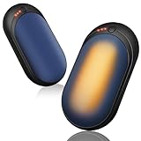 Elektrischer Handwärmer,Handwärmer Wiederaufladbar 2er Set mit 6000mAh,Taschenwärmer USB-Kabeln,3 Heizmodi,20 Stunden Lang Anhaltende Wärme,Aufladbar Taschenheizung für Outdoor im Winter