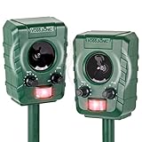 VOSS.sonic 1200 Doppelpack 2X Ultraschallvertreiber Tiervertreiber Ultraschallabwehr Tierabwehr Vertreibung durch Ultraschall inkl. Aufstellpfahl
