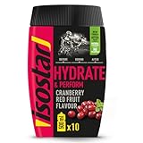 Isostar Hydrate & Perform: 400 g isotonisches Elektrolytgetränk – Elektrolytlösung zur Unterstützung der sportlichen Leistungsfähigkeit – Red Fruits