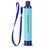 Membrane Solutions Wasserfilter Outdoor Camping, Trinkwasserfilter für 5000 Liter gefiltertes Wasser, Filtergenauigkeit bis zu 0,1 Mikron, Entfernt 99,9999% E.Coli, BPA-frei, 1 Pack