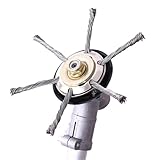Profi Unkrautbürste Freischneider, kraftvoller Rotationsscheren Rasentrimmer mit langlebige Radbürste aus Stahldraht 25.4mm Bohrung Drahtbürste Freischneider (8inch)