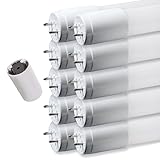 pureled 10er Pack LED Röhre 120cm - GLAS T8 G13 - neutralweiß (4000K) - 18W (ersetzt 36W) - 1800 Lumen - inklusive Starter - Leuchtstoffröhre Neonröhre Röhrenlampe LED-Tube