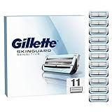 Gillette SkinGuard Sensitive Rasierklingen, 11 Ersatzklingen für Nassrasierer Herren, verbesserter Gleitstreifen, passend für Fusion-Griffe, Geschenk für Männer