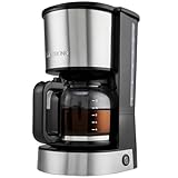 Clatronic® Kaffeemaschine mit Filter | für 12-14 Tassen | Filterkaffeemaschine | Edelstahlgehäuse | Nachtropfsicherung | Coffee Machine | Kaffeemaschine Filtermaschine | 800W | KA 3808