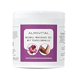 ALMIVITAL Muskel Massage Gel mit Teufelskralle | Natürliche Entspannung & Regeneration für strapazierte Muskulatur nach Sport & Belastung | Schnelleinziehend & nicht fettend | 500ml